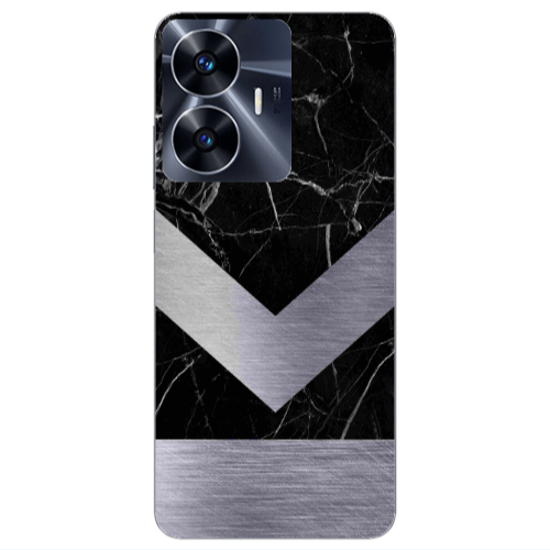 Realme Note 50 Marble Arrow Down Transparent Silicone TPU Θήκη