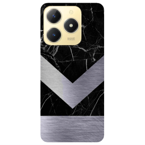 Realme C61 Marble Arrow Down Transparent Silicone TPU Θήκη