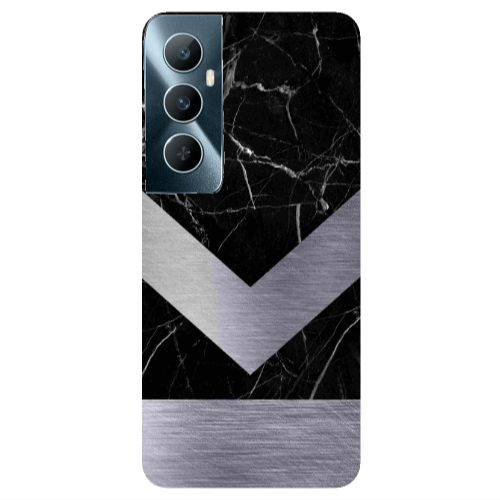 Realme C65 Marble Arrow Down Transparent Silicone TPU Θήκη