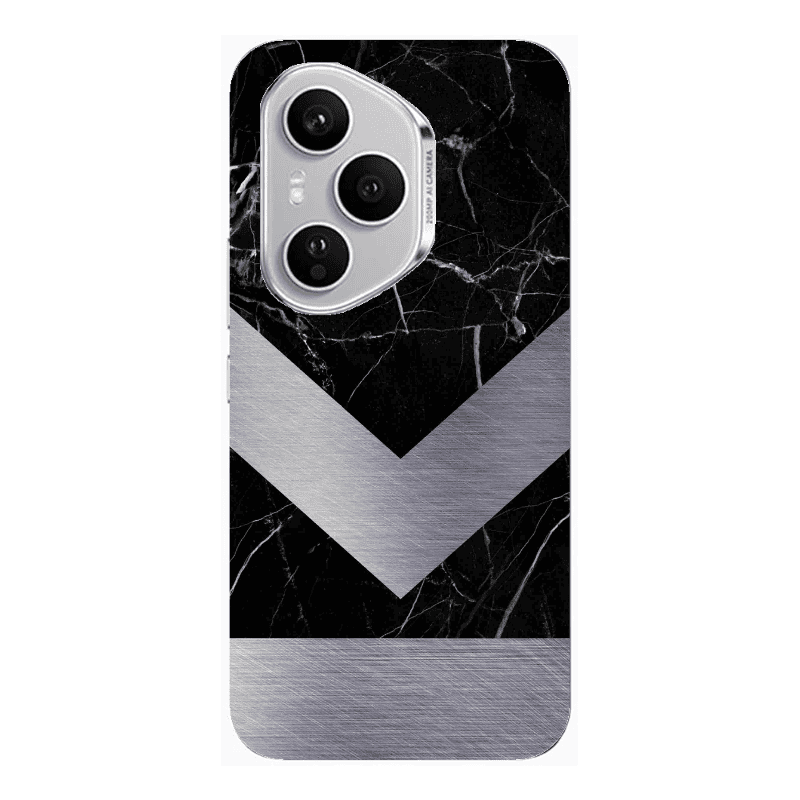 Honor Magic 400 Pro Marble Arrow Down Transparent Silicone TPU Θήκη
