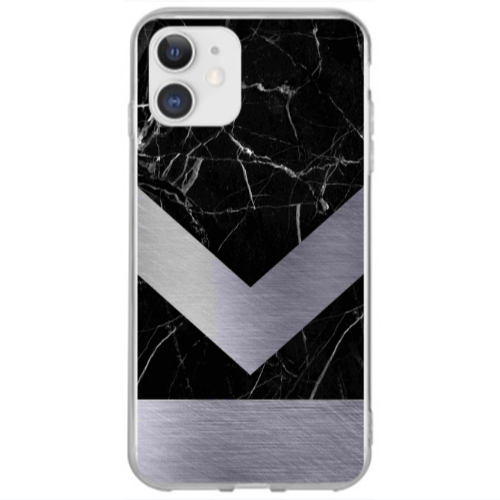 Apple iPhone 12 Marble Arrow Down Transparent Silicone TPU Θήκη
