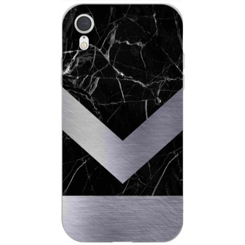 Apple iPhone Xr Marble Arrow Down Transparent Silicone TPU Θήκη