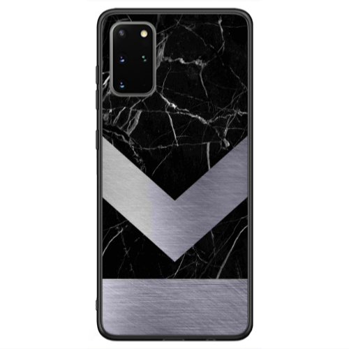 Samsung S20 FE Marble Arrow Down Black Glossy Θήκη