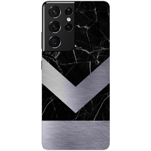 Samsung S21 Ultra Marble Arrow Down Transparent Silicone TPU Θήκη