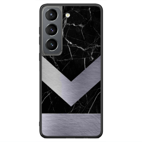 Samsung S21 Ultra Marble Arrow Down Black Glossy Θήκη