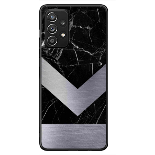 Samsung A53 Marble Arrow Down Black Glossy Θήκη