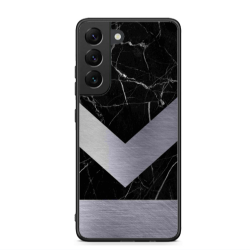 Samsung S22 Plus Marble Arrow Down Black Glossy Θήκη