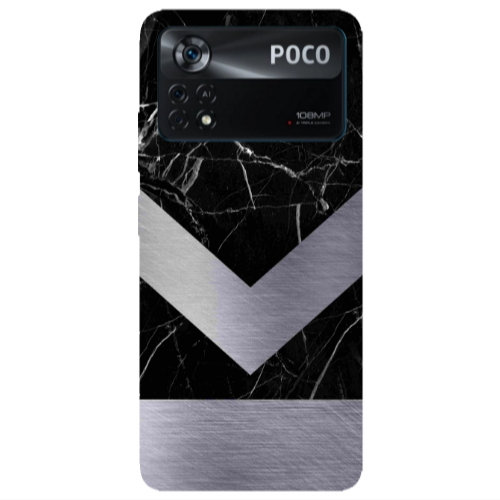 Xiaomi Poco X4 Pro Marble Arrow Down Transparent Silicone TPU Θήκη