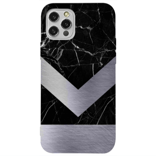 Apple iPhone 12 Pro Marble Arrow Down Transparent Silicone TPU Θήκη
