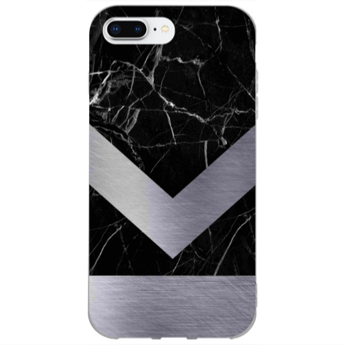 Apple iPhone 7 Plus Marble Arrow Down Transparent Silicone TPU Θήκη