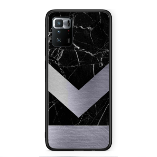 Xiaomi Poco X3 GT Marble Arrow Down Black Glossy Θήκη