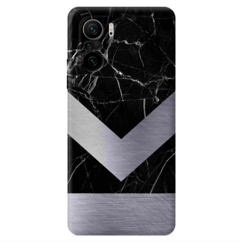 Xiaomi Poco F3 Marble Arrow Down Transparent Silicone TPU Θήκη