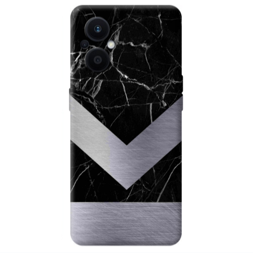 Oppo Reno 7 Lite Marble Arrow Down Transparent Silicone TPU Θήκη