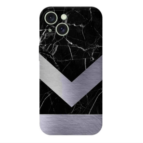 Apple iPhone 15 Plus Marble Arrow Down Transparent Silicone TPU Θήκη