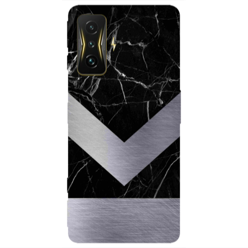 Xiaomi Poco F4 Gt Marble Arrow Down Transparent Silicone TPU Θήκη
