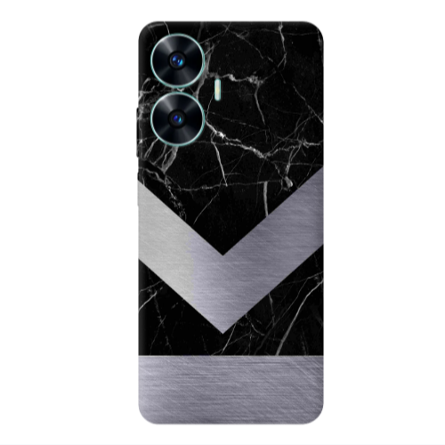 Realme C55 Marble Arrow Down Transparent Silicone TPU Θήκη