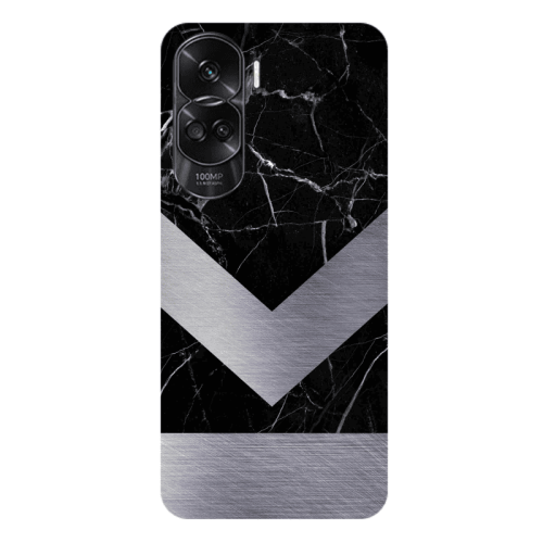 Honor 90 Lite 5G Marble Arrow Down Transparent Silicone TPU Θήκη