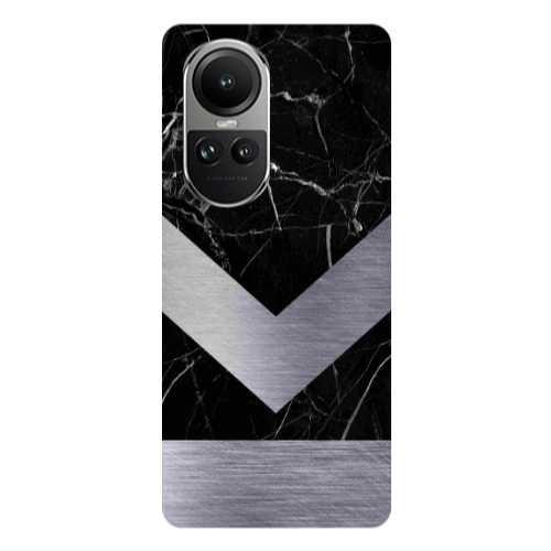 Oppo Reno10 5G Marble Arrow Down Transparent Silicone TPU Θήκη