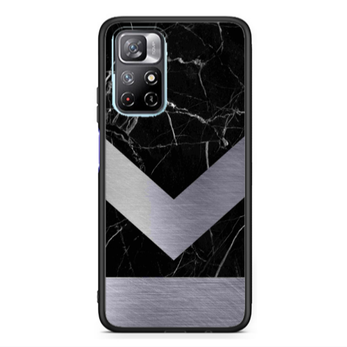 Xiaomi Poco M4 Pro 5G Marble Arrow Down Black Glossy Θήκη