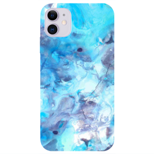 Apple iPhone 11  Marble Clouds Transparent Silicone TPU Θήκη