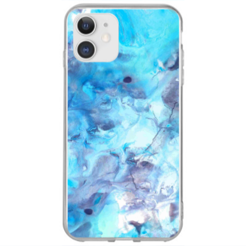 Apple iPhone 12 Marble Clouds Transparent Silicone TPU Θήκη