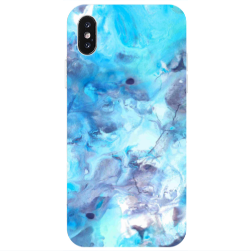 Apple iPhone X Marble Clouds Transparent Silicone TPU Θήκη
