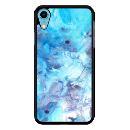 Apple iPhone Xr Marble Clouds Black Glossy Θήκη