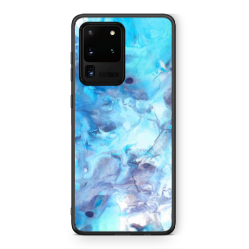 Samsung S20 Ultra Marble Clouds Black Glossy Θήκη
