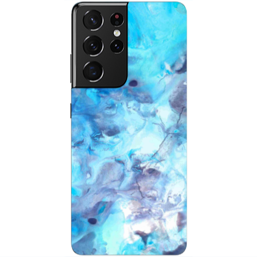 Samsung S21 Ultra Marble Clouds Transparent Silicone TPU Θήκη