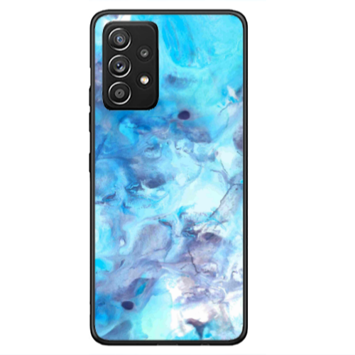 Samsung A53 Marble Clouds Black Glossy Θήκη