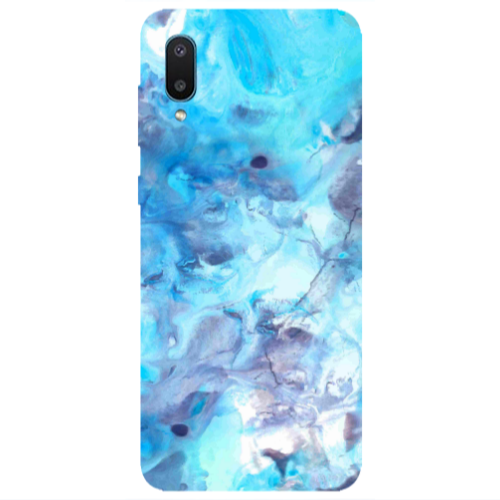 Samsung A02 Marble Clouds Transparent Silicone TPU Θήκη