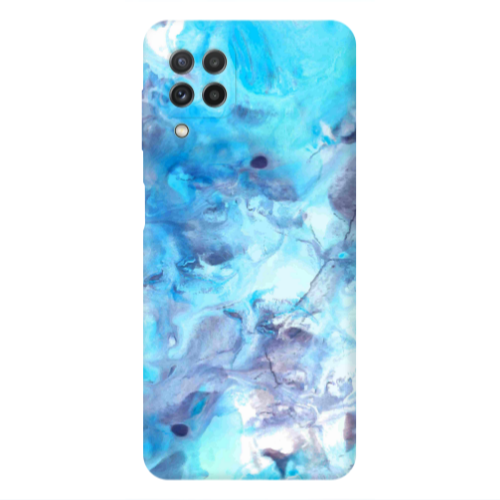 Samsung A22 4G Marble Clouds Transparent Silicone TPU Θήκη