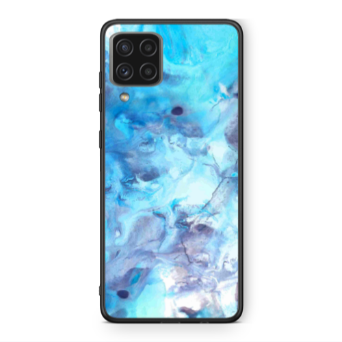 Samsung A22 4G Marble Clouds Black Glossy Θήκη