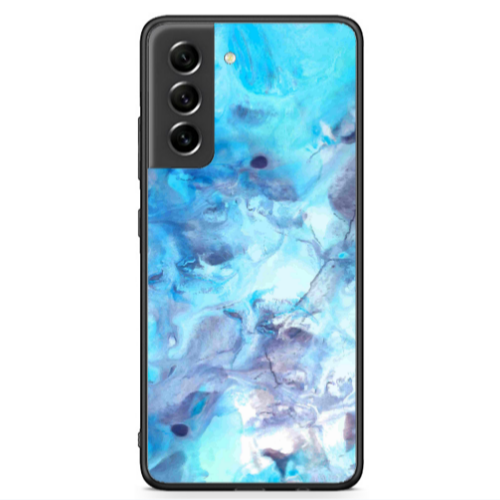 Samsung S21 FE Marble Clouds Black Glossy Θήκη