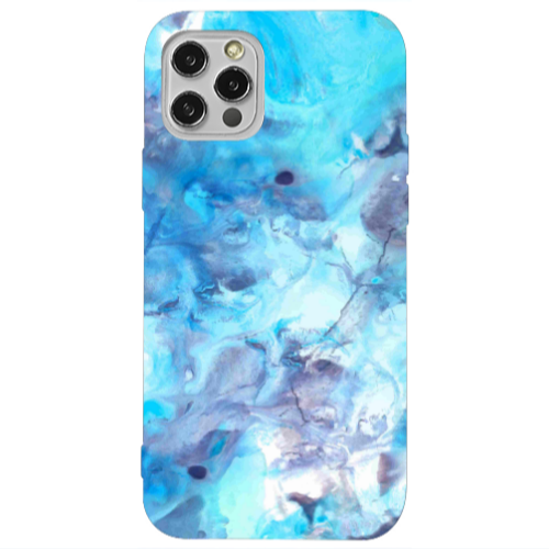 Apple iPhone 12 Pro Marble Clouds Transparent Silicone TPU Θήκη