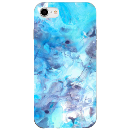 Apple iPhone 7 Marble Clouds Transparent Silicone TPU Θήκη
