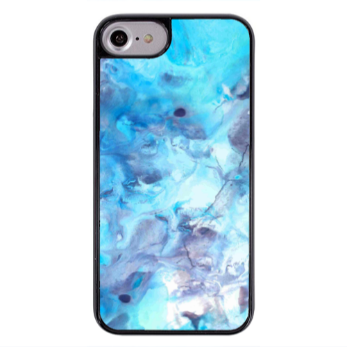 Apple iPhone 7 Marble Clouds Black Glossy Θήκη