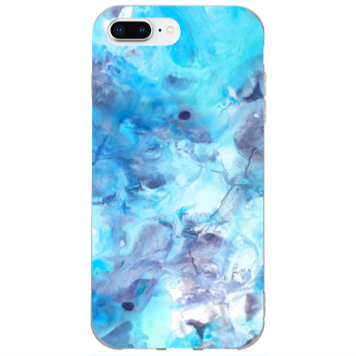 Apple iPhone 7 Plus Marble Clouds Transparent Silicone TPU Θήκη