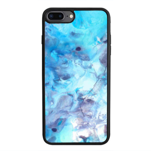 Apple iPhone 7 Plus Marble Clouds Black Glossy Θήκη