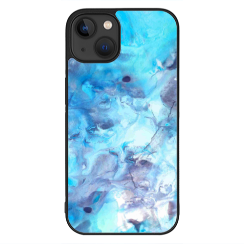 Apple iPhone 13 Mini Marble Clouds Black Glossy Θήκη