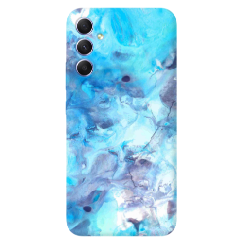 Samsung A34 Marble Clouds Transparent Silicone TPU Θήκη