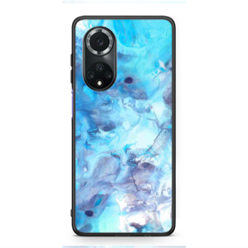 Huawei Nova 9 Marble Clouds Black Glossy Θήκη