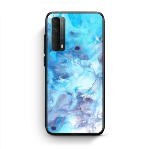 Huawei P Smart 2021 Marble Clouds Black Glossy Θήκη