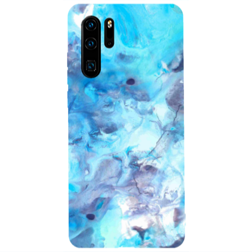 Huawei P30 Pro Marble Clouds Transparent Silicone TPU Θήκη