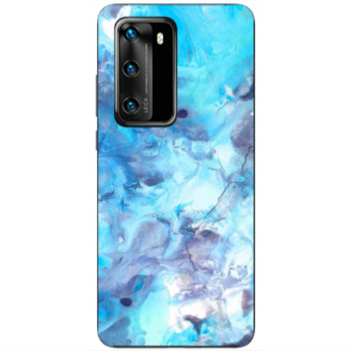 Huawei P40 Marble Clouds Transparent Silicone TPU Θήκη