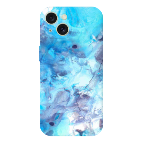 Apple iPhone 15 Marble Clouds Transparent Silicone TPU Θήκη