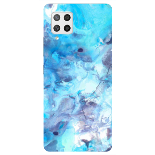 Samsung A42 5G Marble Clouds Transparent Silicone TPU Θήκη