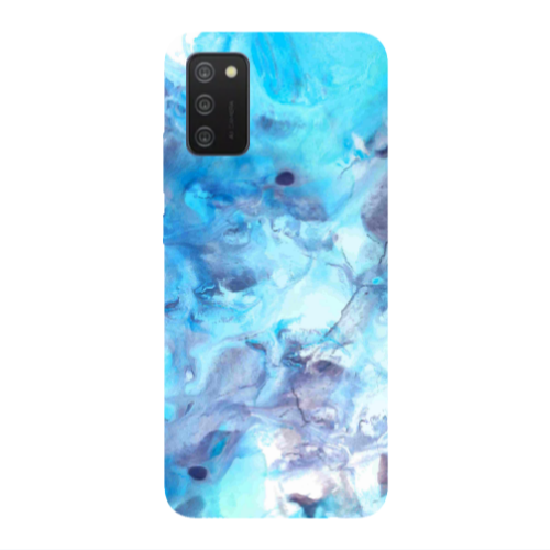 Samsung A02s Marble Clouds Transparent Silicone TPU Θήκη