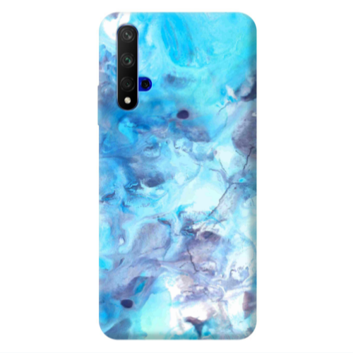 Huawei Nova 5 T Marble Clouds Transparent Silicone TPU Θήκη
