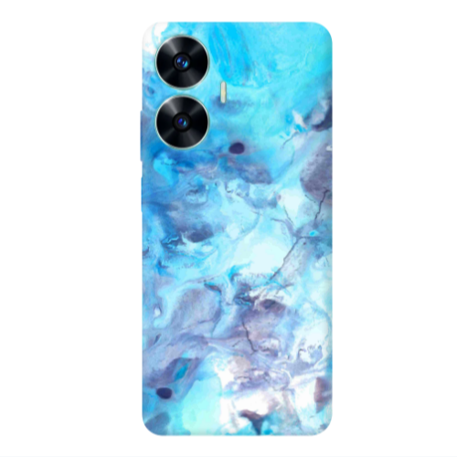 Realme C55 Marble Clouds Transparent Silicone TPU Θήκη